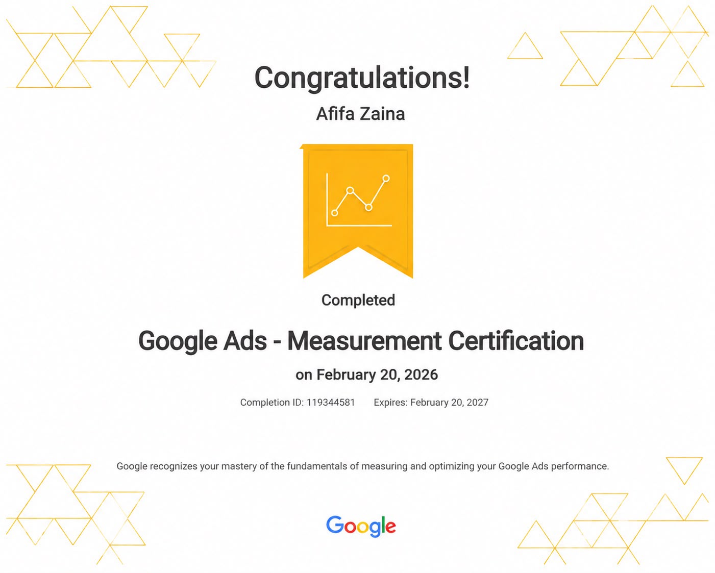 Google Ads Measurement Certification